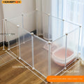 Indoor Pet Playpen with Translucent Panels, Modular Puppy and Rabbit Exercise Fence with 10 or 12 Piece Door Options and 16 Piece Option