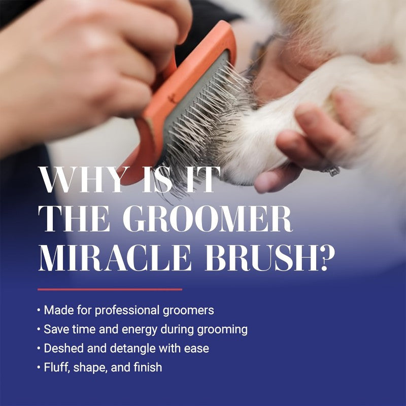 Long Pin Dog Slicker Brush 3-Pack, Stainless Steel Grooming Brushes for Large Dogs, Thick Coats, Loose Fur and Everyday Detangling in Multi-Dog Homes