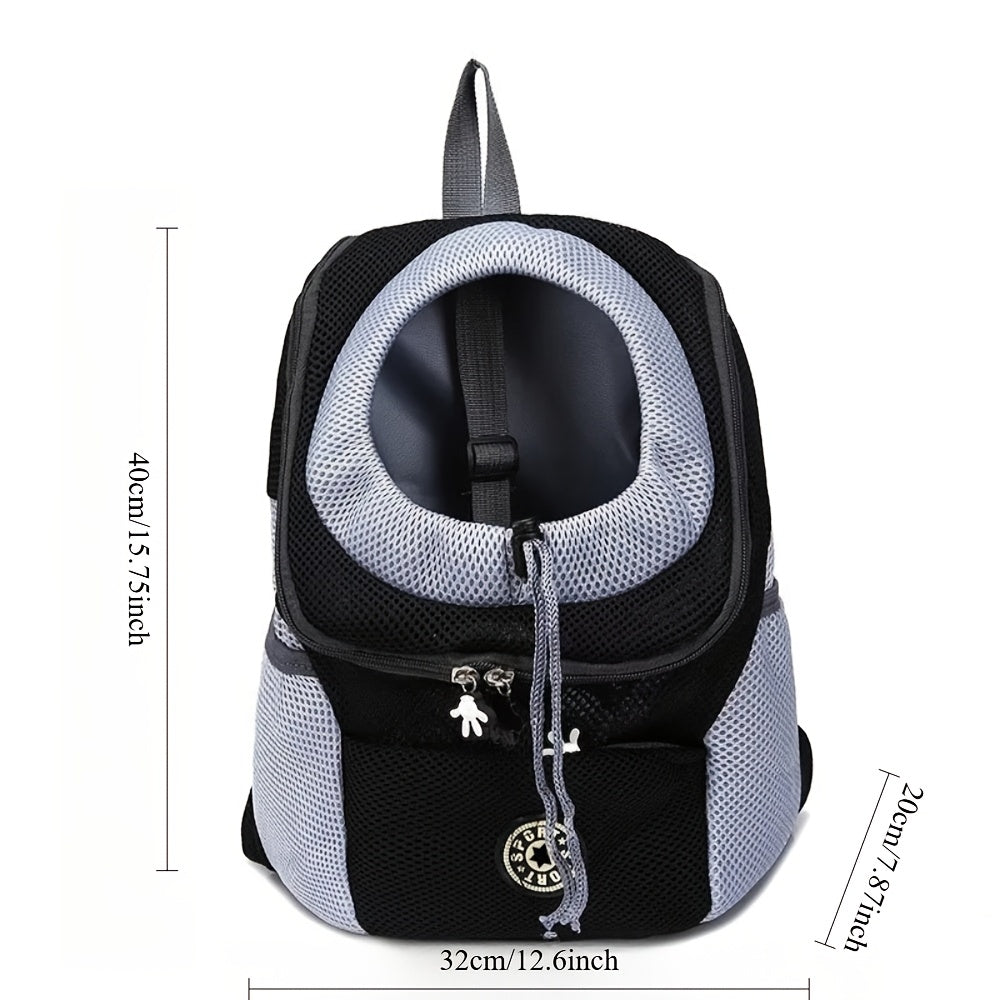 Legs Out Dog Backpack Carrier for 13-17 lb Pets, Medium Breathable Front Carrier with Adjustable Neck Cushion and Safety Leash for Walks and Travel