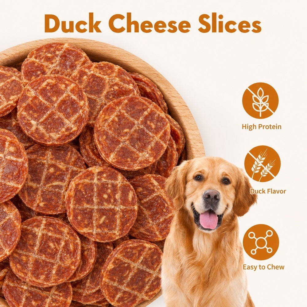 Duck Slice Dog Treats, 100g or 200g Packs for Supervised Training Rewards, Everyday Snack Time and Thoughtful Dog Lover Gift Baskets