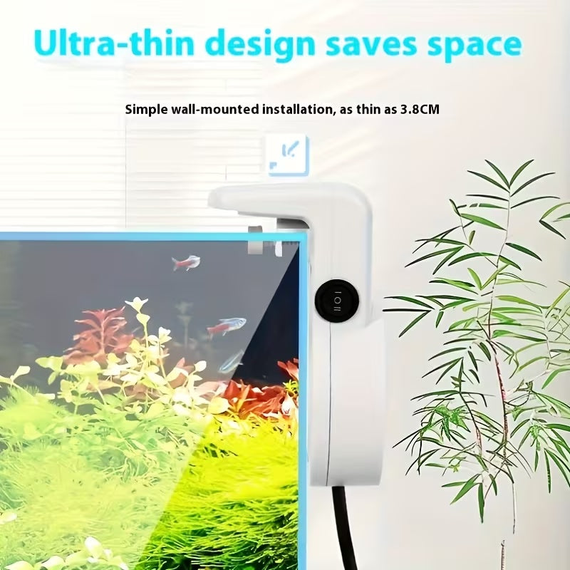 Aquarium Cooling Fan with External Hanging Design, White 3W USB Powered Fish Tank Cooler for Home Aquarium Care, No Batteries Required, 1 Piece