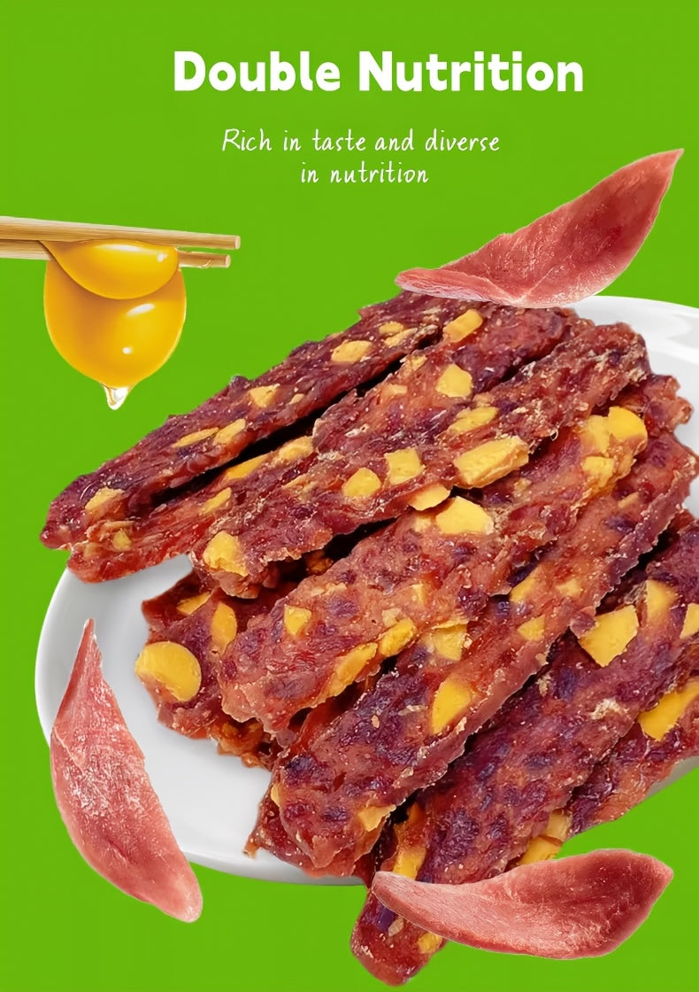 Duck Breast and Egg Yolk Dog Treats, Jerky Slices for Supervised Training Rewards, Everyday Snack Time and Small, Medium or Large Dogs