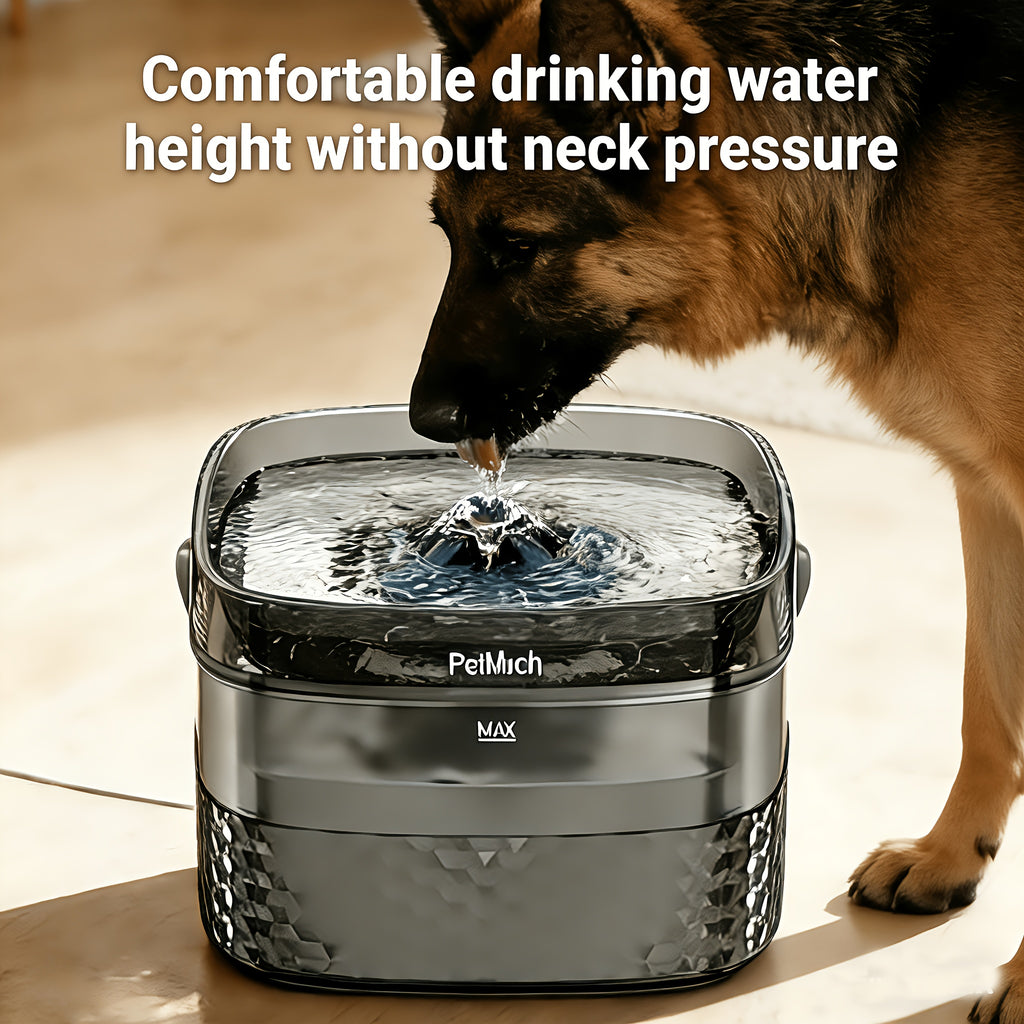 Dog Water Fountain WF340 9L for Large Dogs and Multi-Pet Homes, Quiet Pump Drinking Dispenser with Fountain Bundle and Replacement Filter Options