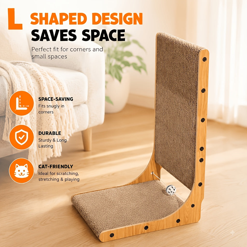 Cat Scratching Pad with Wavy and Felt Model Options, Indoor Cat Scratcher for Everyday Claw Scratching, Stretching and Home Activity
