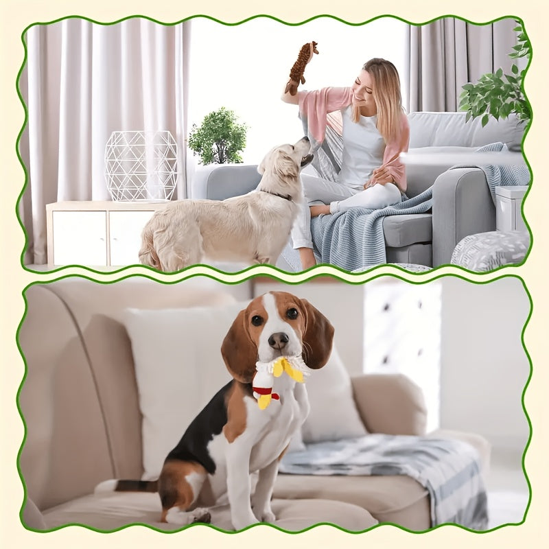 Plush Dog Toys 9-Piece Animal Set for Small and Medium Dogs, Colorful Sound-Making Companions for Supervised Indoor Play and Pet Gifts