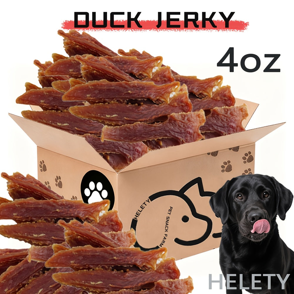 Chewy Duck Jerky Dog Treats for Supervised Training and Daily Rewards, Happy Beak Bites, Duckie Delights and Dual Flavor Pack Options
