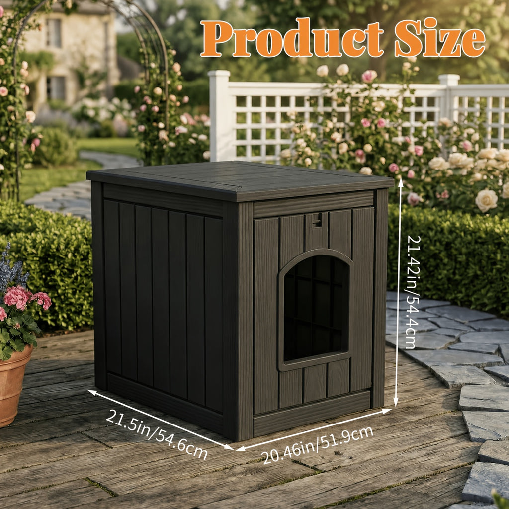 Cat Litter Cabinet End Table with Arched Entry, Hidden Litter Box Enclosure with Opening Front Panel for Indoor Homes in Light Brown or Black