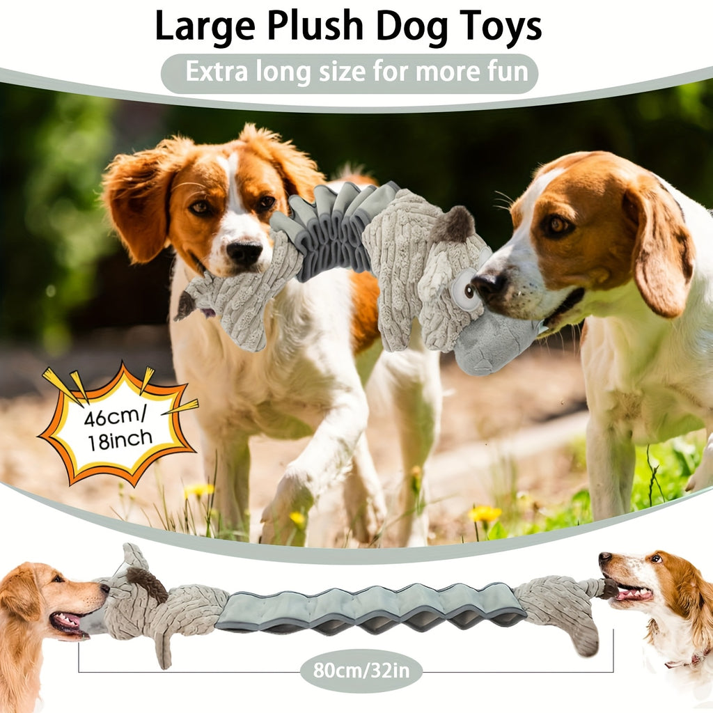 Donkey Plush Dog Toy for Small and Medium Dogs, Soft Stretch Animal Toy with Pull Rope or Long Stretch Options for Supervised Indoor Play