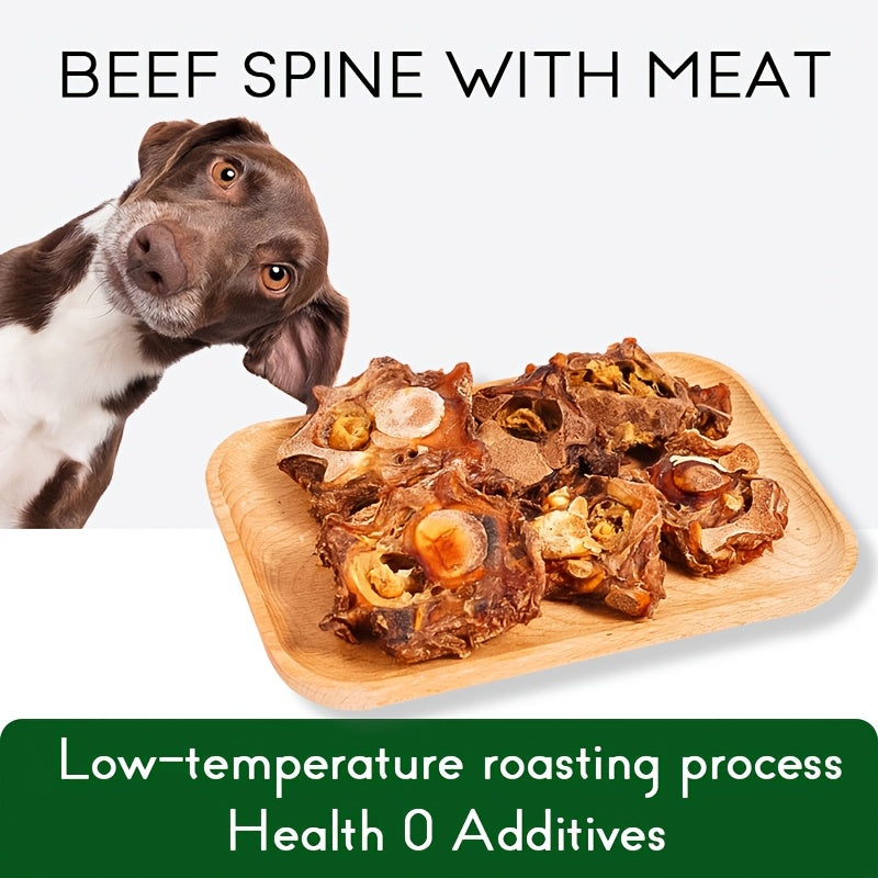 Beef Backbone Dog Chew Treat, 100g Pet Bone Snack for Supervised Chewing Sessions, Everyday Reward Routines and Holiday Dog Gift Baskets
