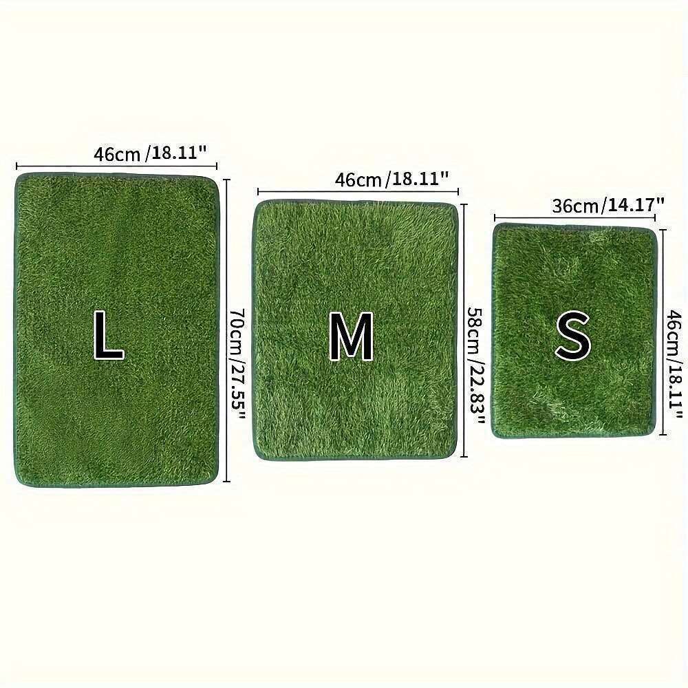 Artificial Grass Potty Training Mat for Dogs, Washable Reusable Turf Pad with Drainage and Non-Slip Base for Indoor and Outdoor Use