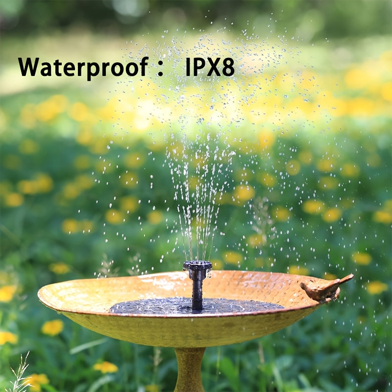 Hanging Solar Bird Bath Fountain with 30 cm Basin, Solar Water Pump and Spray Nozzles for Outdoor Garden, Patio and Backyard Decor
