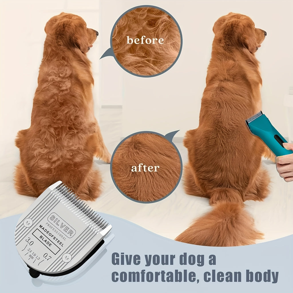 5-in-1 Dog Clipper Replacement Blades Compatible with Bravura, Chromado, Creativa and Figura Clippers, 1 or 3 Piece Grooming Blade Options