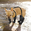 Waterproof Dog Boots for Small Dogs, Adjustable Non-Slip Dog Booties with Rubber Sole for Winter Snow, Rain and Hiking, All-Season Paw Protection Size S