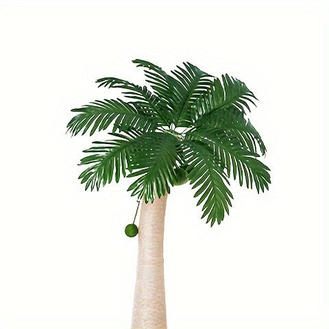 Coconut Tree Cat Scratching Post 43 Inch, Tall Sisal Scratcher with Three Hanging Pom-Pom Toys and Soft Fabric Round Base for Indoor Cats