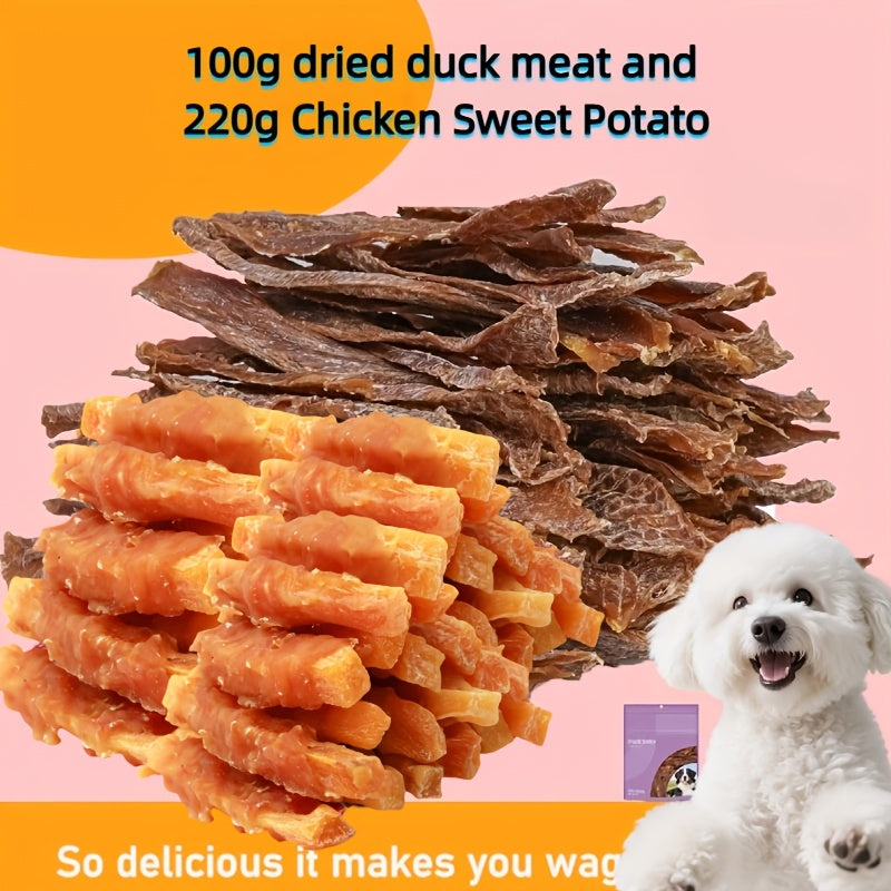 Duck Jerky Training Rewards for Dogs, Easy-to-Tear Chewy Duck Strips for Small, Medium and Large Dogs, Daily Snacks in Multiple Pack Options