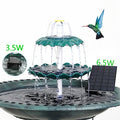 Solar Bird Bath Fountain 3.5W in Dark Green, Three-Layer Flowing Water Feature with Detachable Design for Outdoor Garden, Patio and Backyard Decoration