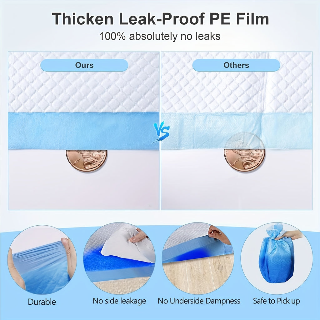 Extra Large Disposable Dog Pee Pads with Absorbent Polymer Core, Puppy Potty Training and Crate Liners in Multiple Sizes, 40 or 120 Count Options
