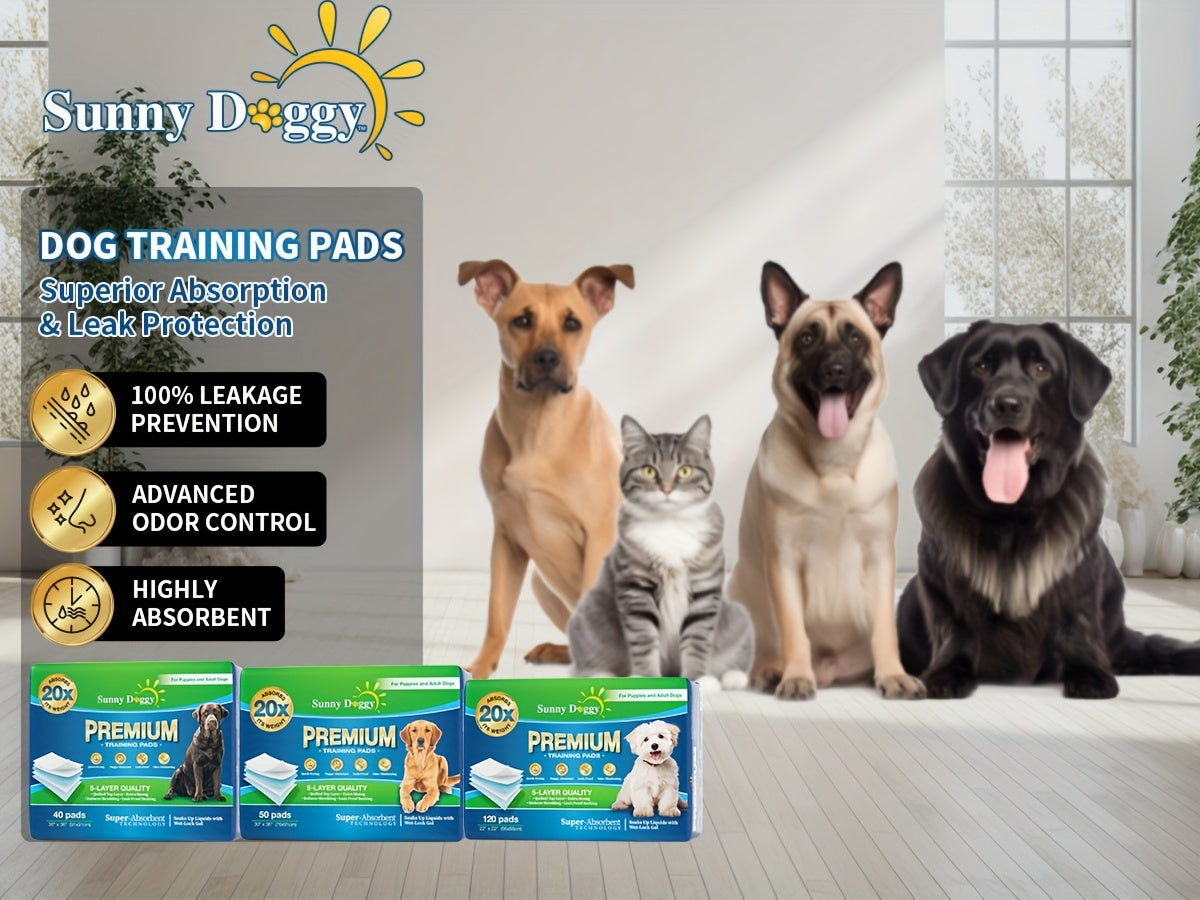 Dog Training Pads 36 x 36 Inches, 40 Count Disposable Absorbent Puppy Pee Pads with Odor Control and Leak Protection for Indoor Housebreaking
