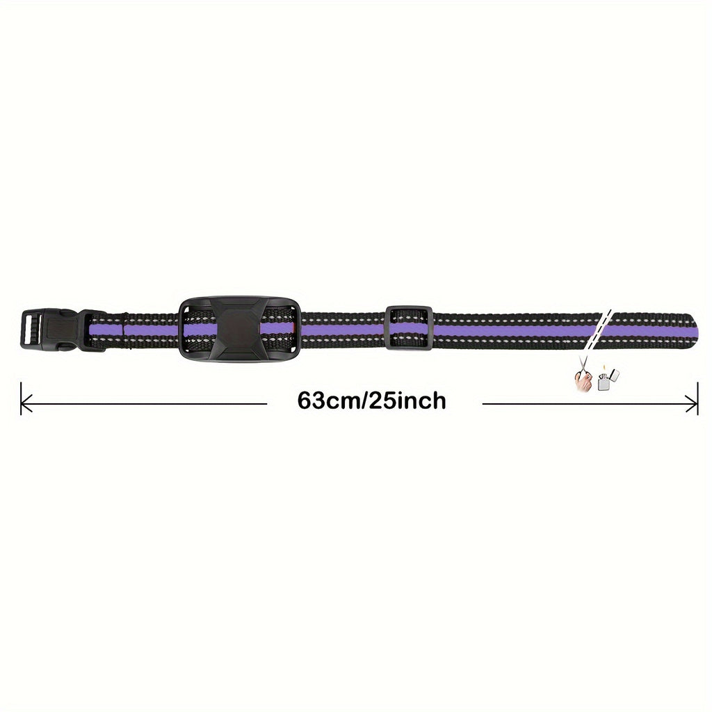 Dog Training Collars for 2 Dogs with Remote, Purple Rechargeable E Collar Set with Adjustable Nylon Straps, Beep, Vibration and Static Modes