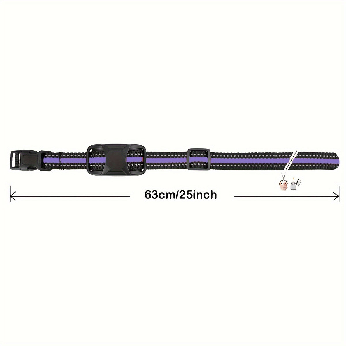 Dog Training Collars for 2 Dogs with Remote, Purple Rechargeable E Collar Set with Adjustable Nylon Straps, Beep, Vibration and Static Modes