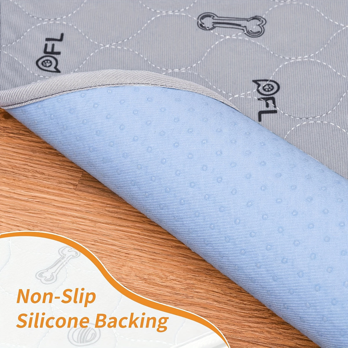 Washable Puppy Training Pads in 24 x 16 or 36 x 41 Inches, Reusable Four-Layer Non-Slip Dog Pee Mats with Size-Specific 2 or 6 Pack Options