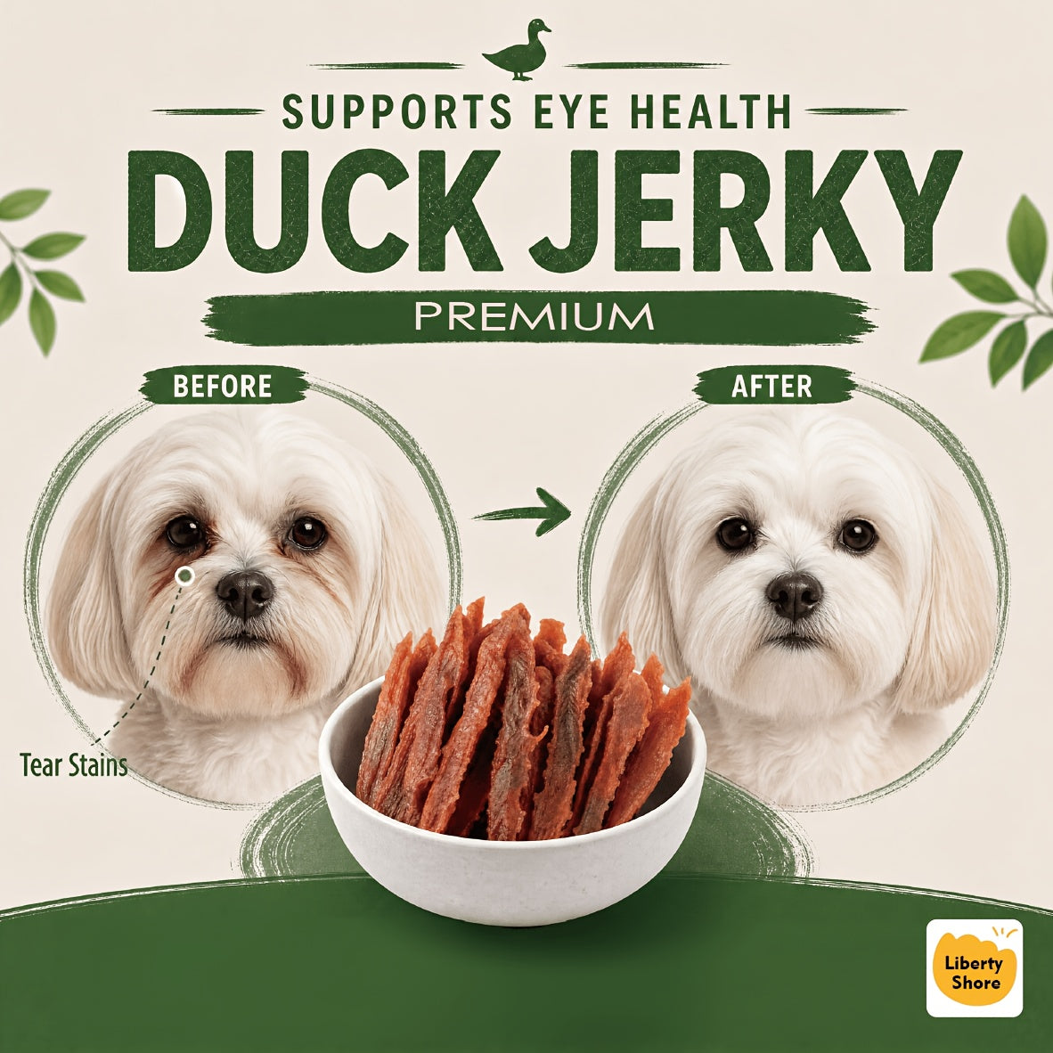 Duck Jerky Strips for Dogs, Dehydrated Duck Meat Treats in 200g, 300g and 900g Options for Supervised Training Rewards and Everyday Snack Time