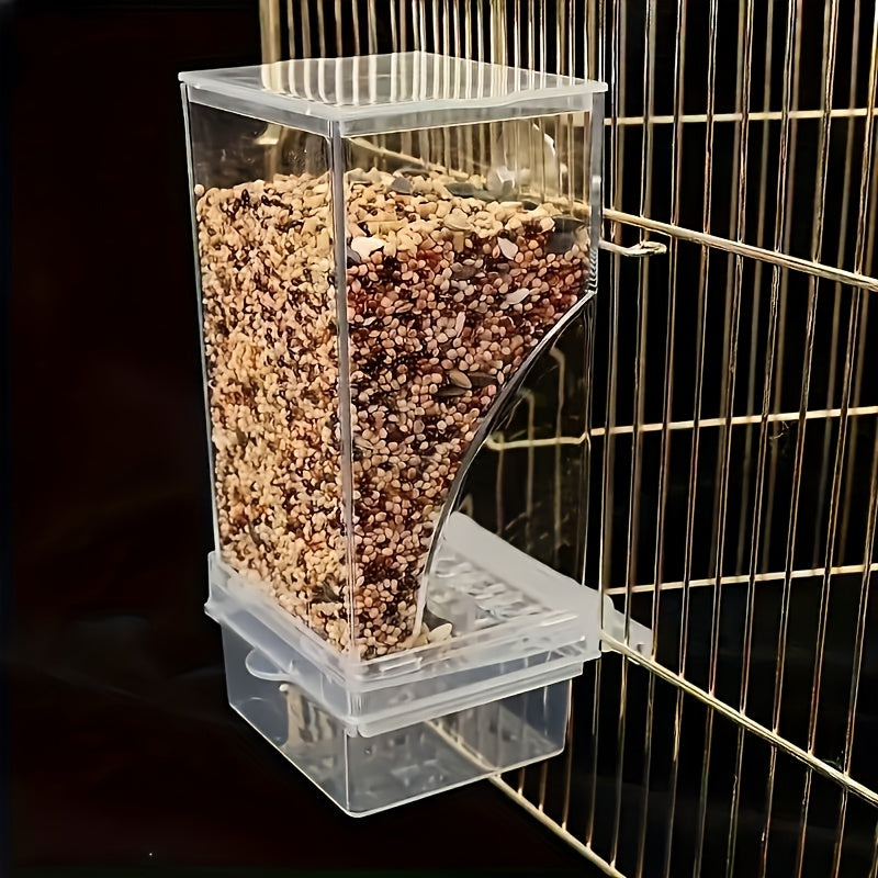 Window Bird Feeder with Removable Tray, Battery-Free Clear Acrylic Suction Cup Feeder for Outdoor Wild Bird Feeding and Close-Up Bird Watching at Home