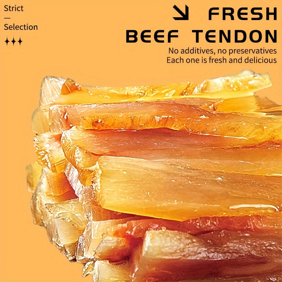 Dried Beef Tendon Strips for Dogs, 250g Single Bag or 500g Two-Pack Options, Chewy Jerky Snacks for Supervised Rewards and Training Routines