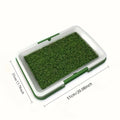 Dog Potty Training Mat with Tray, 20.08 x 13.78 Inch Washable Artificial Grass Puppy Toilet with Three-Layer Design for Home and Travel