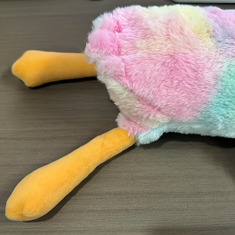Tie Dye Plush Pet Toy 50cm, Multicolor Washable Companion with Embroidered Eyes for Dogs and Cats, Supervised Gentle Indoor Play and Pet Gifts