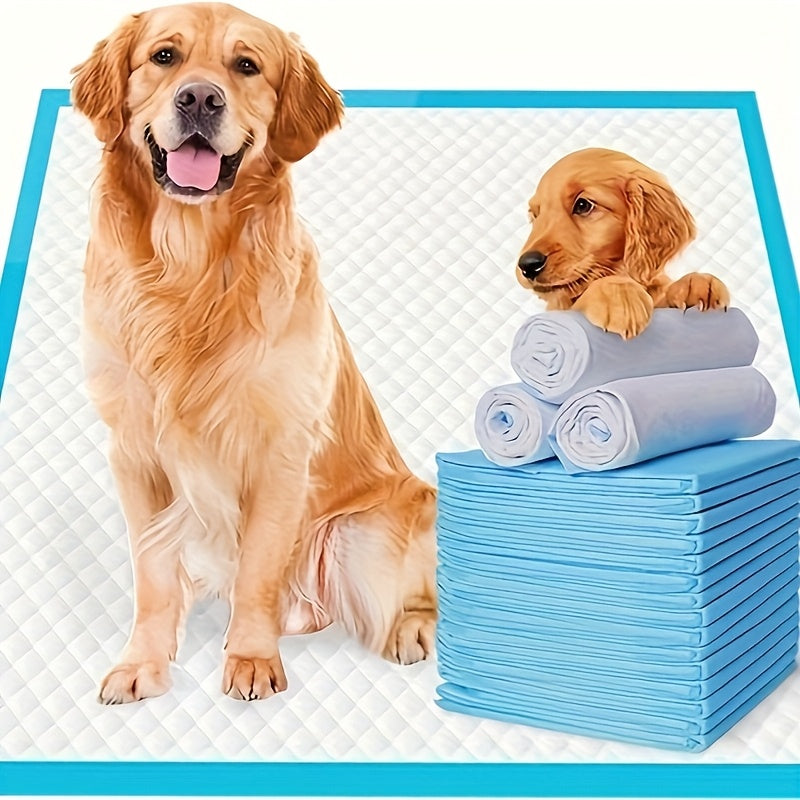 XL Dog Pee Pads 28 x 34 Inches, Blue Disposable Puppy Potty Training Pads with Absorbent Core and Water-Resistant Backing, 50, 100 or 200 Count