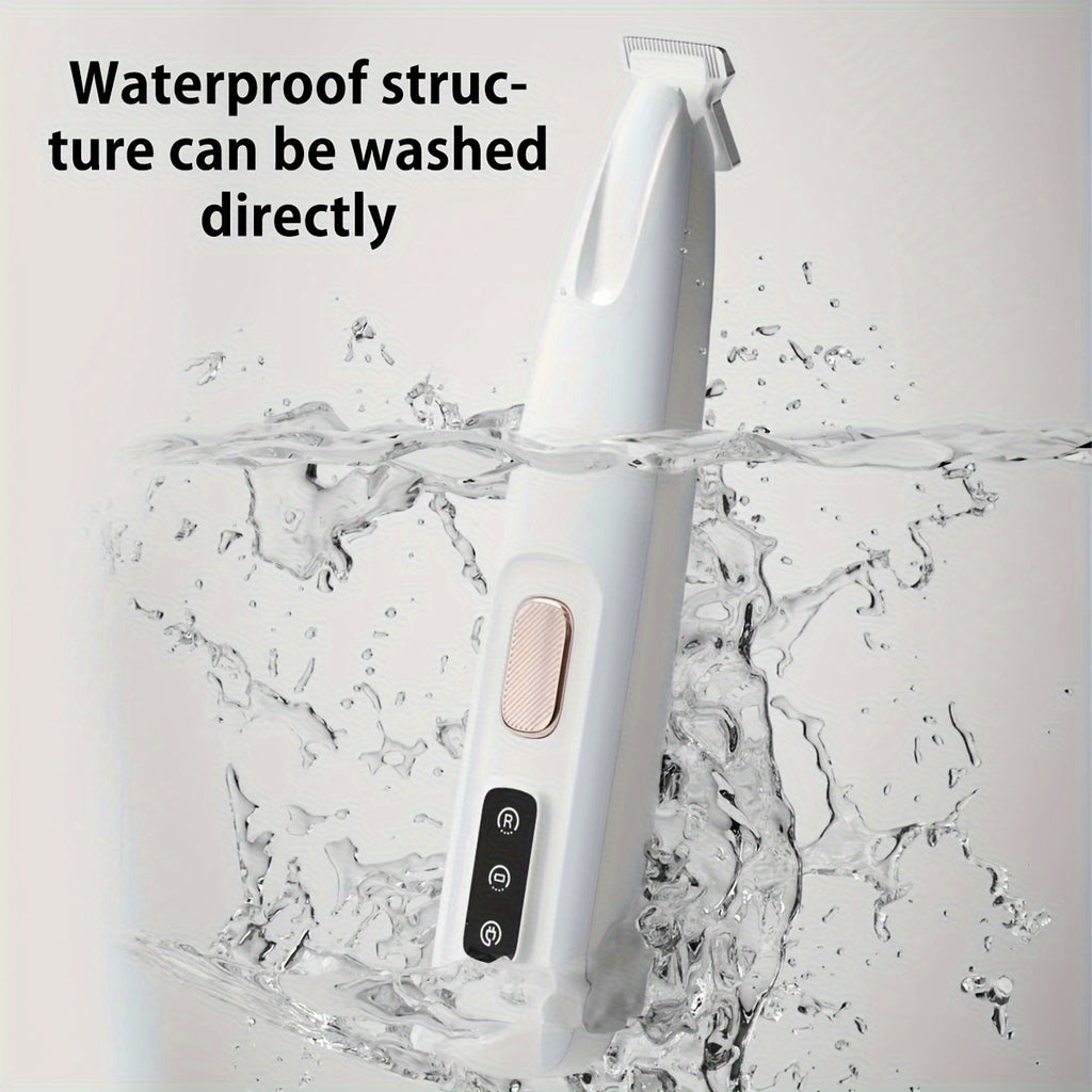 Pet Grooming Clippers for Cats and Small Dogs, White Low-Noise Hair Trimmer with USB and Battery Power for Home and Travel Grooming