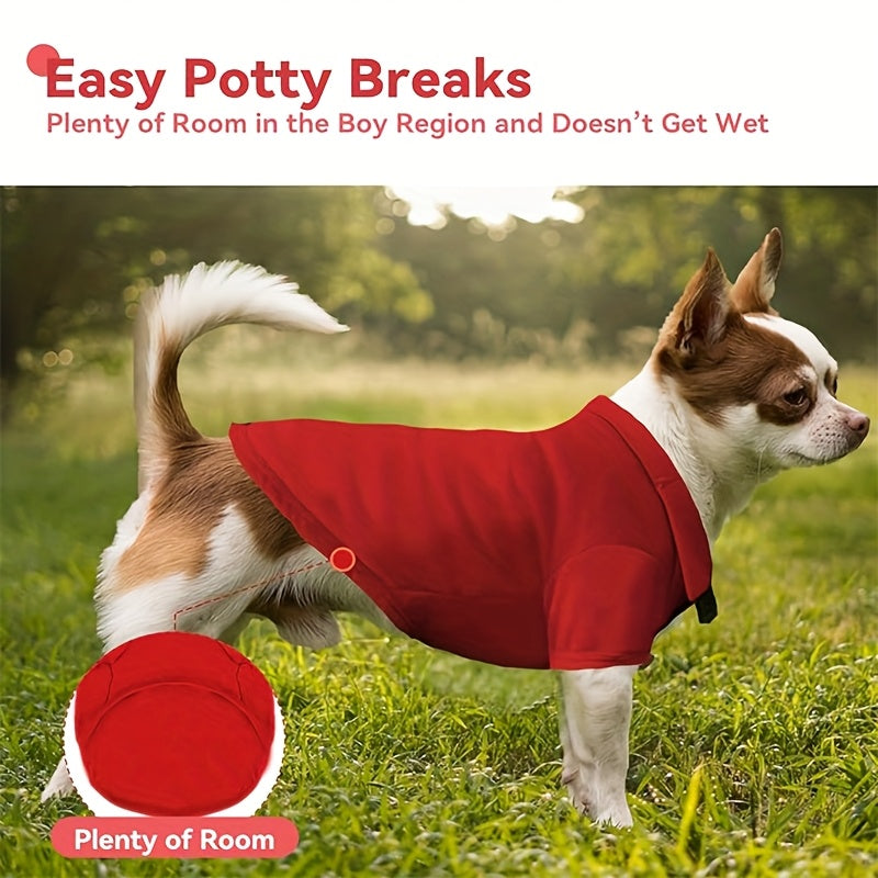 Collared Dog Shirts 6 Pack, Breathable Polo T-Shirts for Small and Medium Dogs and Cats, XS to XL Pet Clothing for Daily Outfits and Photos