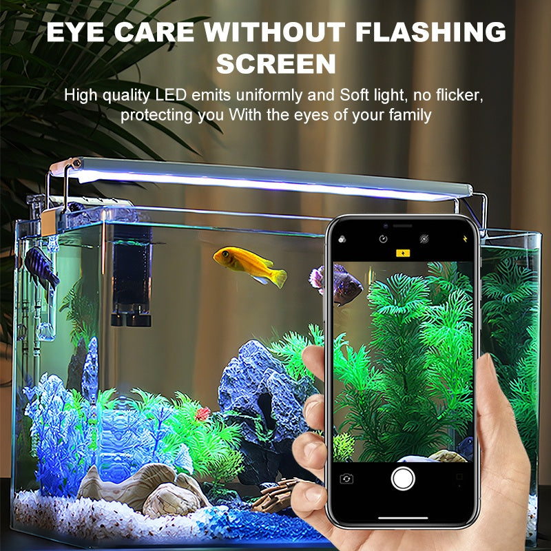 LED Aquarium Light with Extendable Clip Mount, Fish Tank Lamp for Aquatic Plant Displays in Four Fit Options Covering 7.08 to 22.83 Inches
