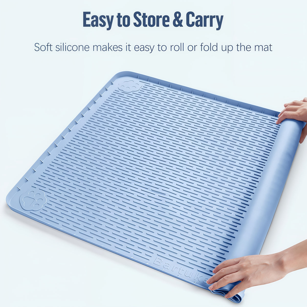 Silicone Pee Pad Holder for Dogs, Bartuke Washable Raised-Edge Training Pad Tray with Non-Slip Surface for Indoor Potty Routines, Pads Not Included