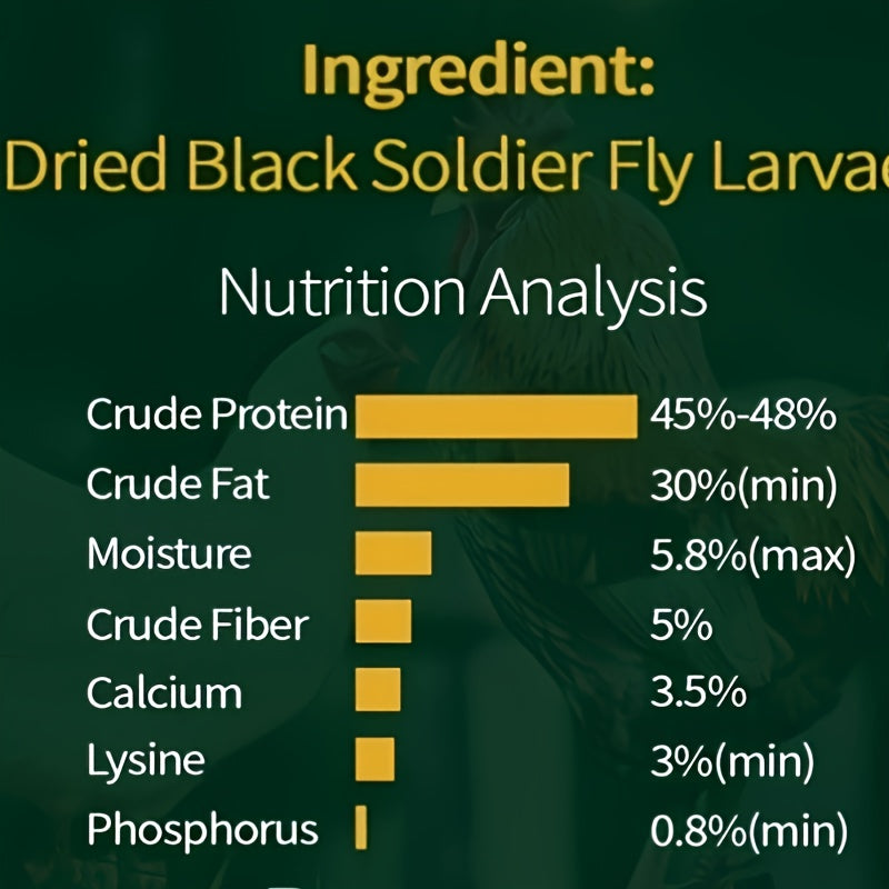 Dried Grubs for Chickens 5 lb, Black Soldier Fly Larvae Treats for Backyard Flocks, Supplemental Insect Snacks for Everyday Feeding and Foraging