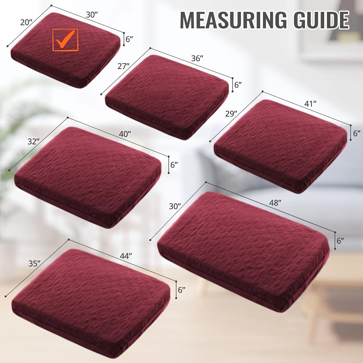 Quilted Dog Bed Cover 20.08 x 29.92 Inches, Elastic-Edge Argyle Pattern Pet Bedding Accessory in Coffee, Dark Gray, Peacock Blue or Burgundy