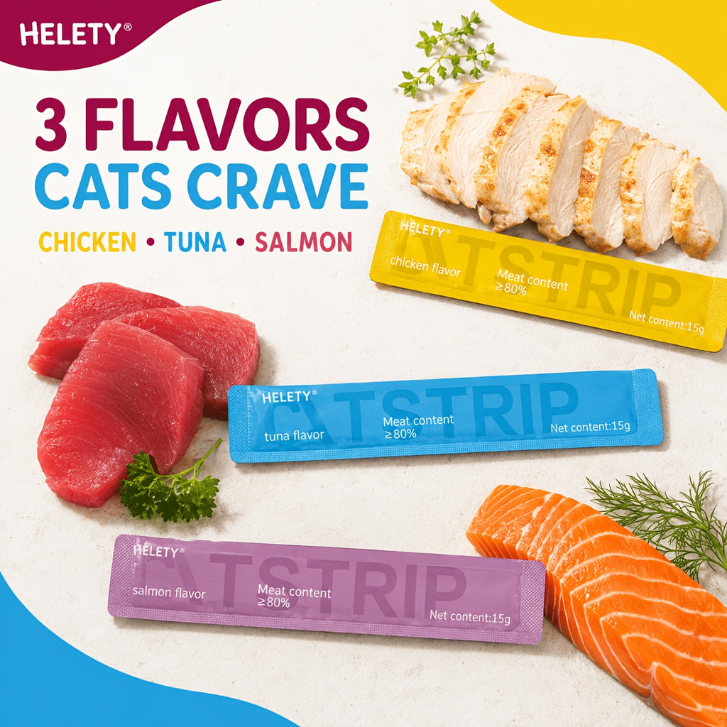 Creamy Lickable Cat Treats 15g, Squeeze Cat Snacks and Food Topper in Tuna, Salmon or Chicken, 10 Count Packs or 30 Count Chicken Option
