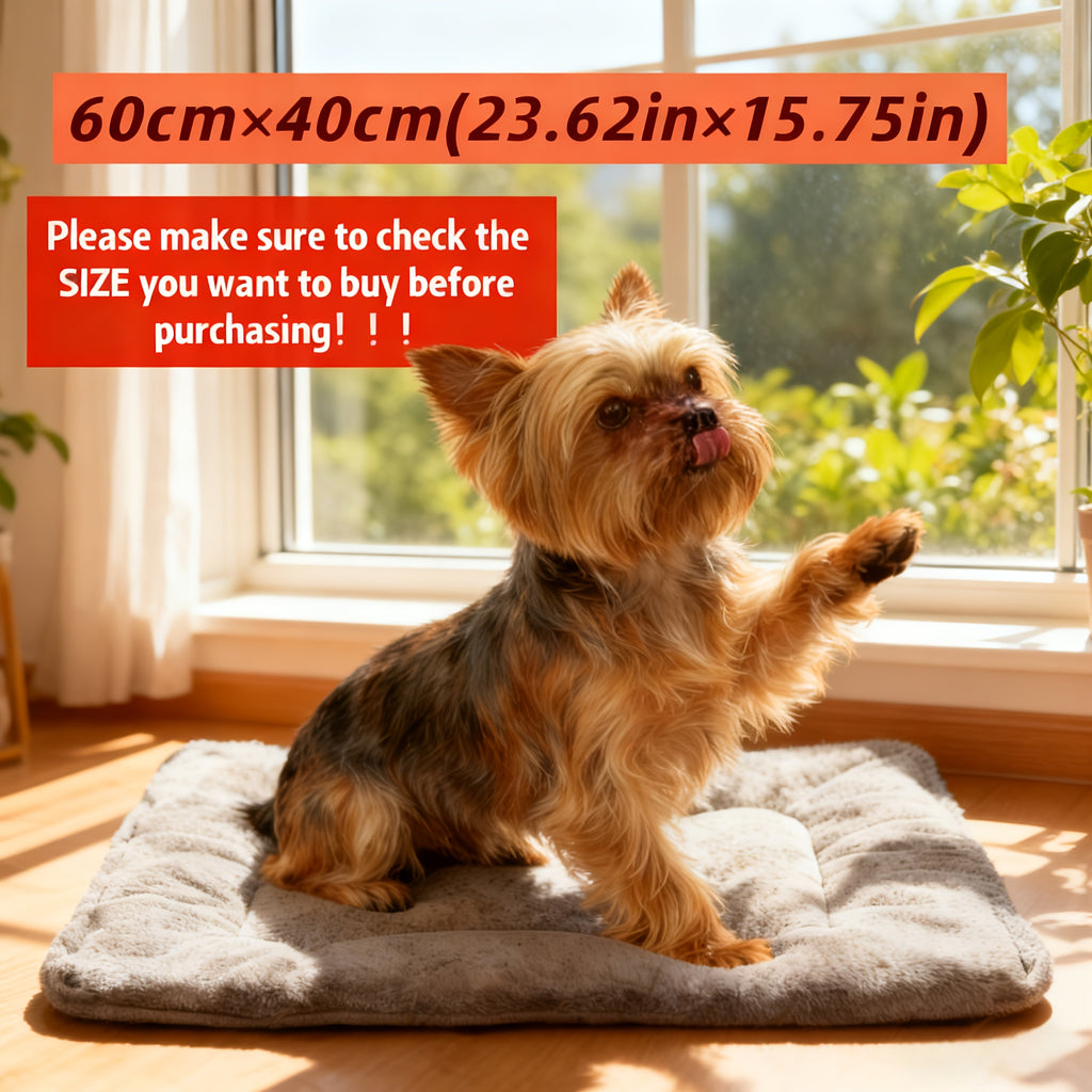 Plush Dog Pad in Gray, Soft Pet Resting Mat with Mini, Large, XLarge and XXL Options up to 70.87 x 35.43 Inches for Cozy Everyday Home Lounging