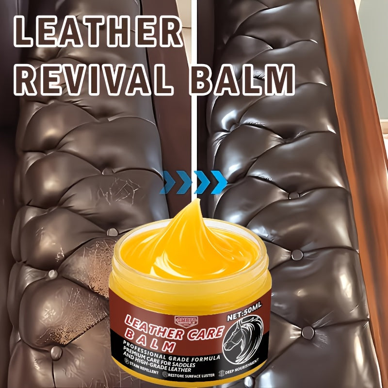 Tack Conditioning Balm with Sponge, QMBFT 2PCS Portable Care Set for Boots, Bags and Belts, Buffable Finish for Everyday Equipment Care