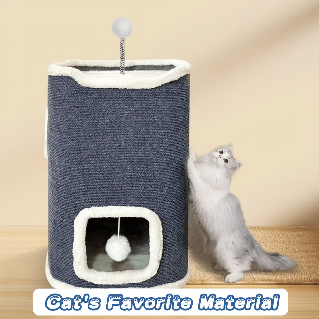 Small Cat Tree with Sisal Scratching Post and Cozy Condo Nest, Multi-Tier Indoor Cat Tower in 23 or 23.62 Inch Options for Kittens and Cats