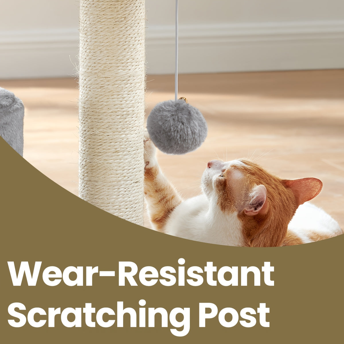 Cat Tree with Soft Padded Perch and Plush Condo, Multi-Level Indoor Cat Tower with Sisal Scratching Posts for Kittens and Cats, Four Colors