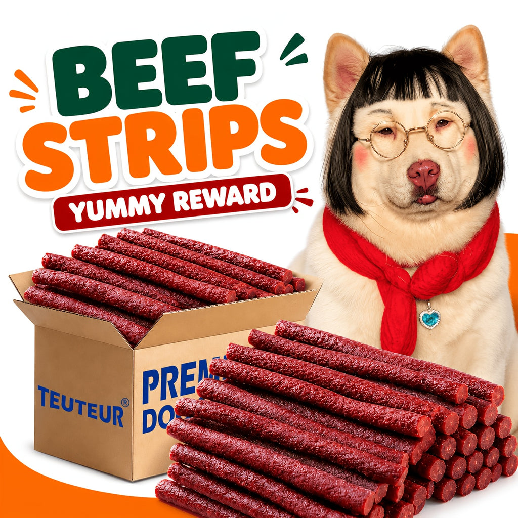 Air-Dried Beef Dog Treat Sticks, 155g/5.47oz Grain-Free Jerky Chews for Small, Medium and Large Dogs, Training Rewards and Everyday Snack Time