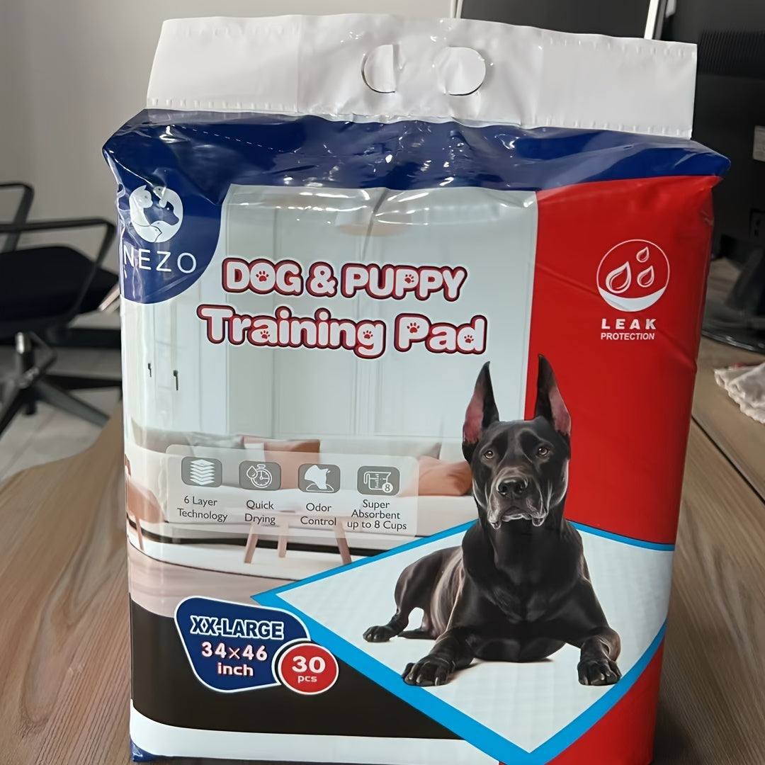 Dog Pee Pads 34 x 46 Inch, Extra Large 6-Layer Absorbent Puppy Training Pads with Leak-Proof Design for Indoor Potty Training and Daily Cleanup