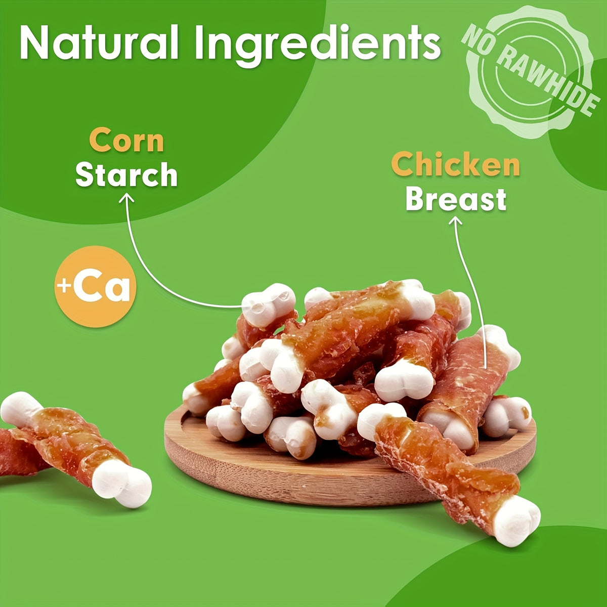 Dog Treats 203g with Duck Meat, Chicken Wrapped Bone or Dried Chicken Breast Options for Supervised Chewing, Training Rewards and Everyday Snack Time