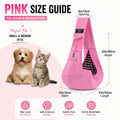 Reversible Dog Carrier Sling with Storage Pocket for 3-15 lb Small Dogs and Cats, Hands-Free Puppy Carrying Pouch in Pink or Blue for Outings