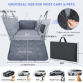 Dog Backseat Platform with Hard Bottom Base, Non-Slip PVC Car Seat Cover and Hammock Extender for SUV, Truck and Car Road Trips