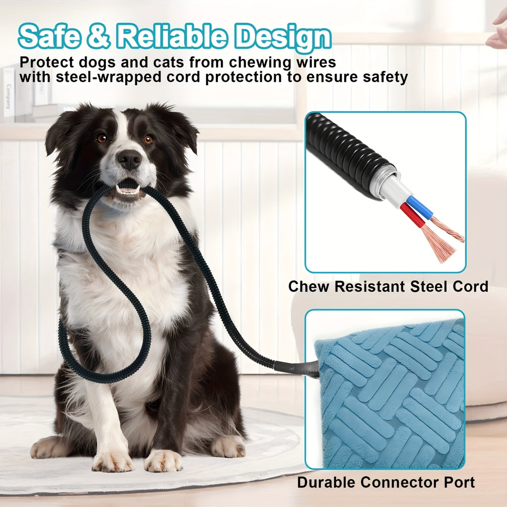 Indoor Pet Heating Pad for Cats and Dogs with Thermostatic Controller, 1-24H Timer and Removable Washable Cover in Three Size Options