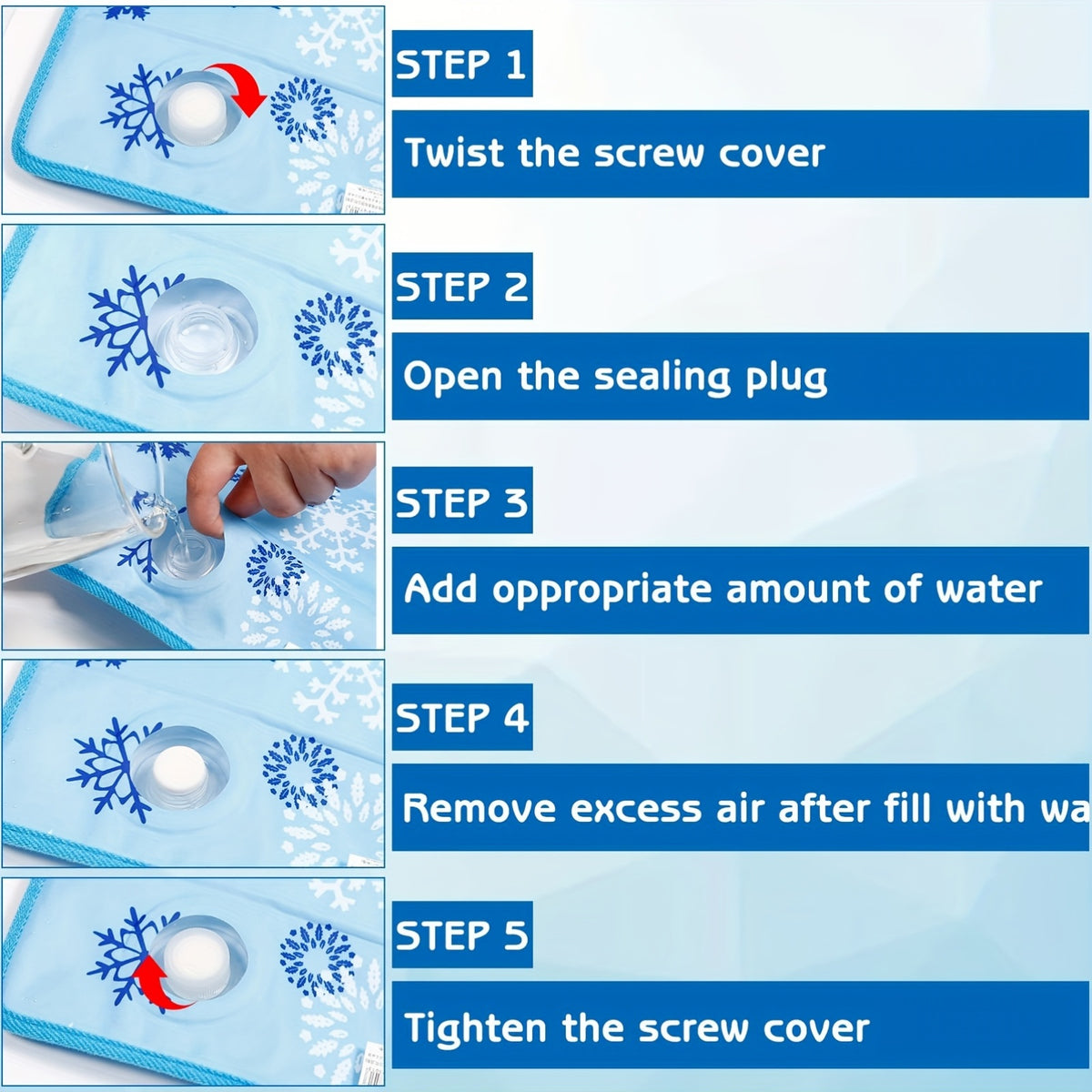 Gel Cooling Mat for Dogs and Cats, Water-Activated Reusable Pet Resting Pad in Two Sizes and Four Patterns for Indoor and Outdoor Summer Lounging