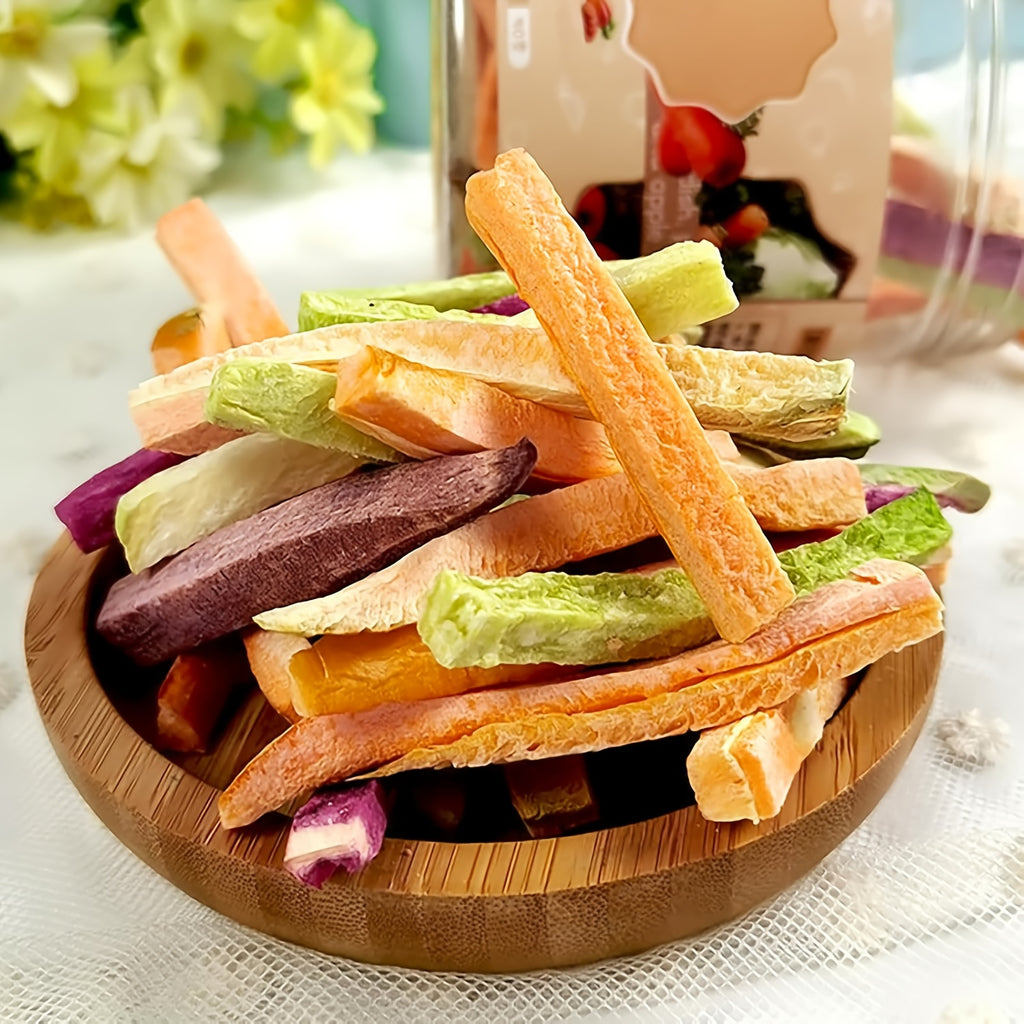 Freeze Dried Small Animal Treats with Vegetables and Fruits, Three Style Options for Pet Owners Planning Species-Appropriate Snack and Reward Routines